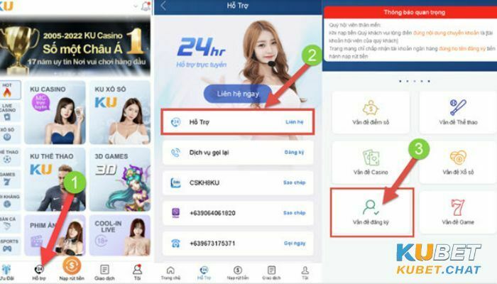 Liên hệ Kubet thông qua trợ giúp trực tuyến